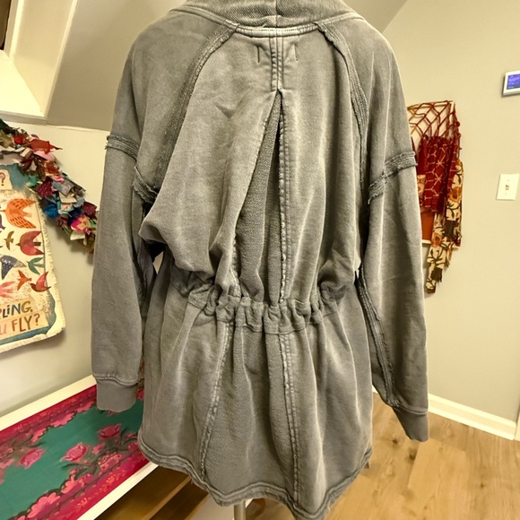 NWT Free People Boothbay Gray Utility Cinched Waist Jacket - Picture 10 of 11
